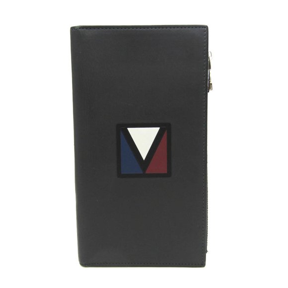 Louis Vuitton E-Zip Long V-Line M61259 Men's  Cowhide Long Wallet (bi-fold) Blac - Picture 1 of 10